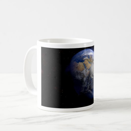 Blue Earth From Space Inspiration Kaffeetasse (Vorderseite Links)