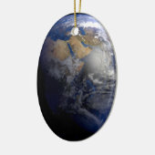 Blue Earth From Space Inspiration Keramik Ornament (Links)