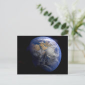 Blue Earth From Space Inspiration Postkarte (Stehend Vorderseite)