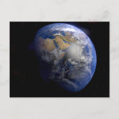 Blue Earth From Space Inspiration Postkarte (Vorderseite)