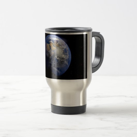 Blue Earth From Space Inspiration Reisebecher (VorderseiteRechts)