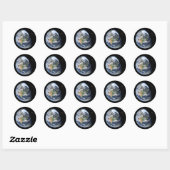 Blue Earth Round-Aufkleber Runder Aufkleber (Blatt)