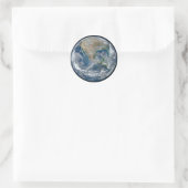 Blue Earth Runder Aufkleber (Tasche)