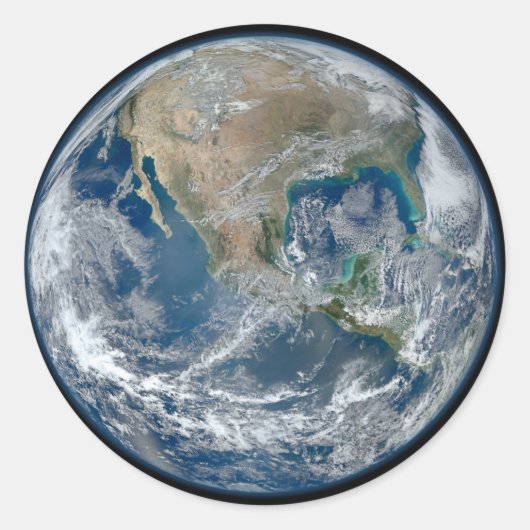 Blue Earth Runder Aufkleber (Vorderseite)