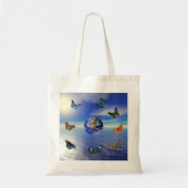 Blue-Earth-Schmetterlinge Tote-Tasche Tragetasche (Vorne)