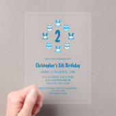 Blue Easter 2nd Birthday Acryleinladungen (Insitu (Handheld))