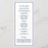 Blue Eat Drink und Verheiratet Hochzeit Programm (Rückseite)