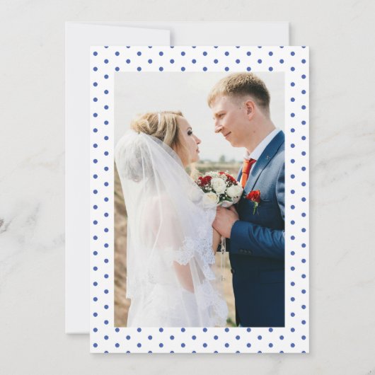 Blue Eat Drink Wir Got Verheiratetes Foto Eloped P Einladung (Rückseite)