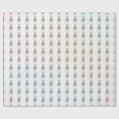 Blue Eater Bunny Geschenkpapier (Flach)