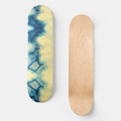 Blue Ecru Agate Geode Gemstone Kristallmuster Skateboard (Vorderseite)