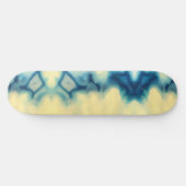 Blue Ecru Agate Geode Gemstone Kristallmuster Skateboard (Horizontal)