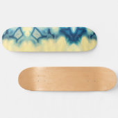 Blue Ecru Agate Geode Gemstone Kristallmuster Skateboard (Horizontal)