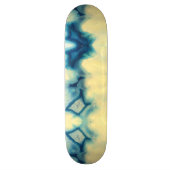 Blue Ecru Agate Geode Gemstone Kristallmuster Skateboard (Vertikal)