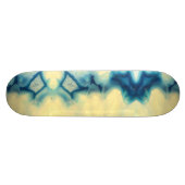 Blue Ecru Agate Geode Gemstone Kristallmuster Skateboard (Horizontal)