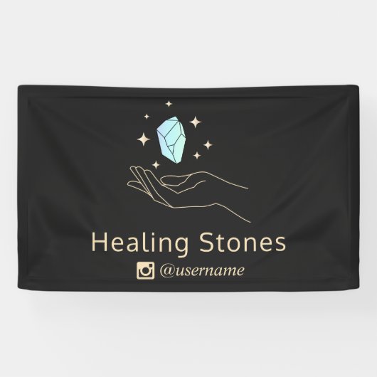 Blue Edelstone Energy Crystal Healer S\\ Banner (Horizontal)
