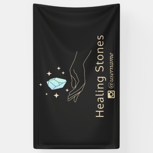 Blue Edelstone Energy Crystal Healer S\\ Banner (Vertikal)