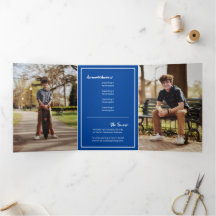 Blue Edgy Abstrakt Torn Foto Abschluss