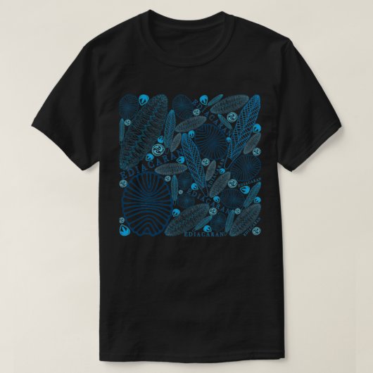 Blue Ediacaran Fossilien transparent T-Shirt (Design vorne)