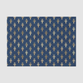 Blue Egyptian Ankh Tissue Paper | Einzigartiges Wr Seidenpapier