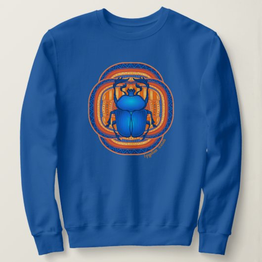 Blue Egyptian Scarab Sweatshirt (Design vorne)