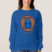 Blue Egyptian Scarab Sweatshirt (Vorderseite)