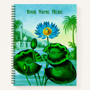 Blue Egyptian Water Lily / Lotus Journal Notizblock