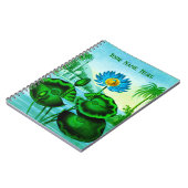 Blue Egyptian Water Lily / Lotus Notebook Notizblock (Linke Seite)