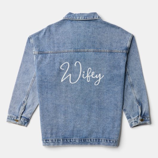 Blue Ehefrau Denim Jacket, Bridal Gift Jeansjacke (Rückseite)