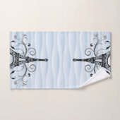 Blue Eiffel Handtuch Geblüht Handtuch Set (Handtuch)