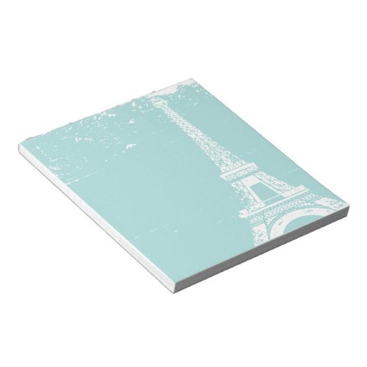 Blue Eiffel Tower Editor Notizblock (angewinkelt)