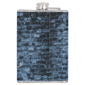 Blue Eiffel Tower Grunge Flask Flachmann (Rückseite)