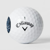 Blue Eiffel Tower Grunge Golf Balls Golfball (Logo)