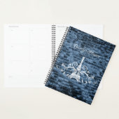 Blue Eiffel Tower Grunge Planner Planer (Anzeige)