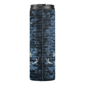 Blue Eiffel Tower Grunge Thermal Tumbler Thermosbecher (Rückseite)