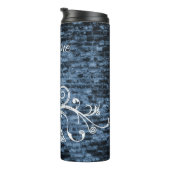 Blue Eiffel Tower Grunge Thermal Tumbler Thermosbecher (Nach rechts gedreht)