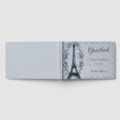 Blue Eiffel Tower Wedding Day Gästebuch (Voll)