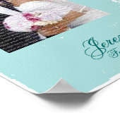 Blue Eiffel Tower Wedding Gerahmtes Foto Poster (Ecke)