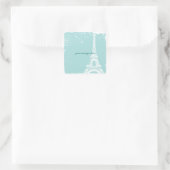 Blue Eiffel Tower Wedding Stickers (Tasche)