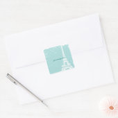 Blue Eiffel Tower Wedding Stickers (Umschlag)