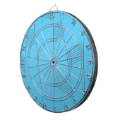 Blue, einfach, elegant, abstract line pattern dartscheibe (Vorderseite rechts)