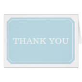 Blue Einfach elegant Dankeschön Card (Vorderseite (Horizontal))