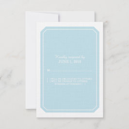 Blue Einfach elegante Antwortkarte RSVP Karte