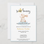 Blue Einige Bunny Yellow Star Balloon Baby Dusche Einladung (Vorderseite)