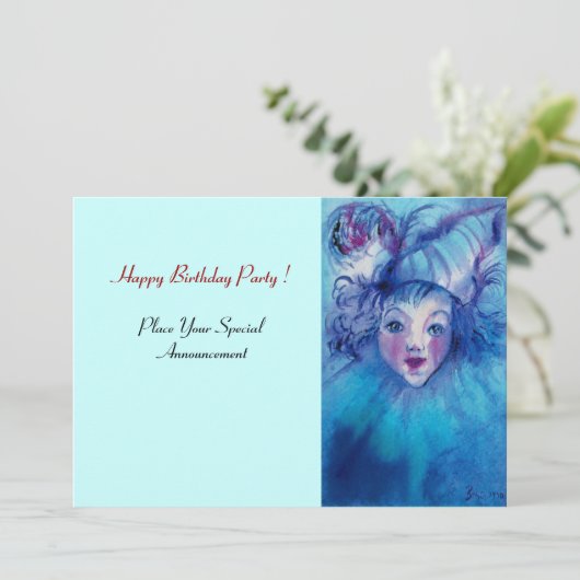 BLUE EINLADUNG (Stehend Vorderseite)