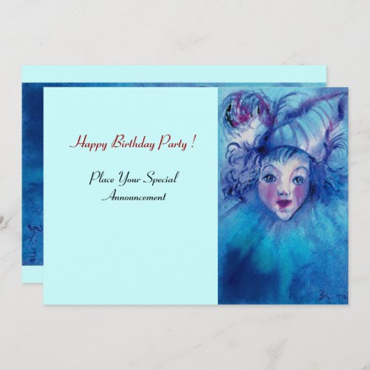 BLUE EINLADUNG (Vorne/Hinten)