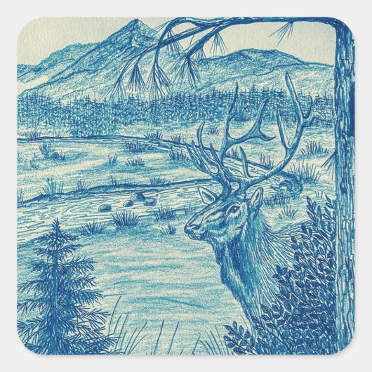 Blue Elch Sticker (Vorderseite)