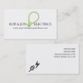 Blue Electric, Electrician Business Card Visitenkarte (Vorne/Hinten)