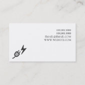 Blue Electric, Electrician Business Card Visitenkarte (Rückseite)