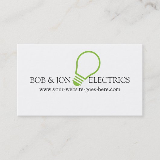 Blue Electric, Electrician Business Card Visitenkarte (Vorderseite)