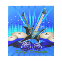 Blue Electric Gitarren, Trommeln und Lautsprecher